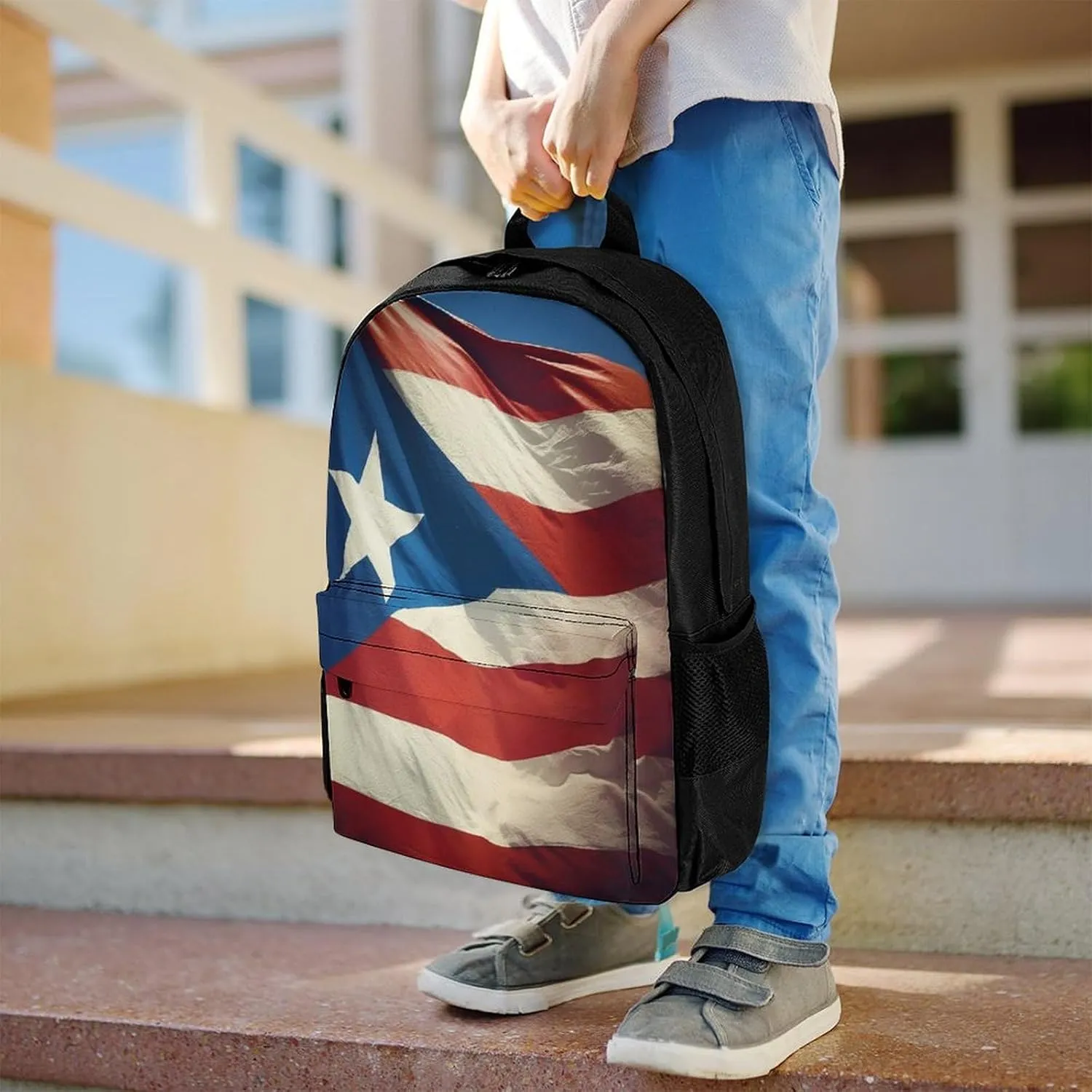 Travel Backpack Lightweight Laptop Backpack Personalized Puerto Rico Wallpaper Banner Casual Backpacks For Men Womens