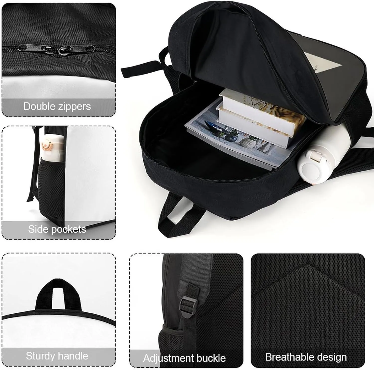 Travel Laptop Backpack Slim Durable Lightweight Back Pack Cute Elegant Illustration Small Backpack For Women Men