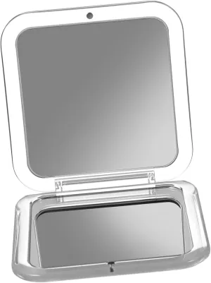 Travel Magnification Mirror 15x Portable Folding Square Makeup Mirror Compact for Bag
