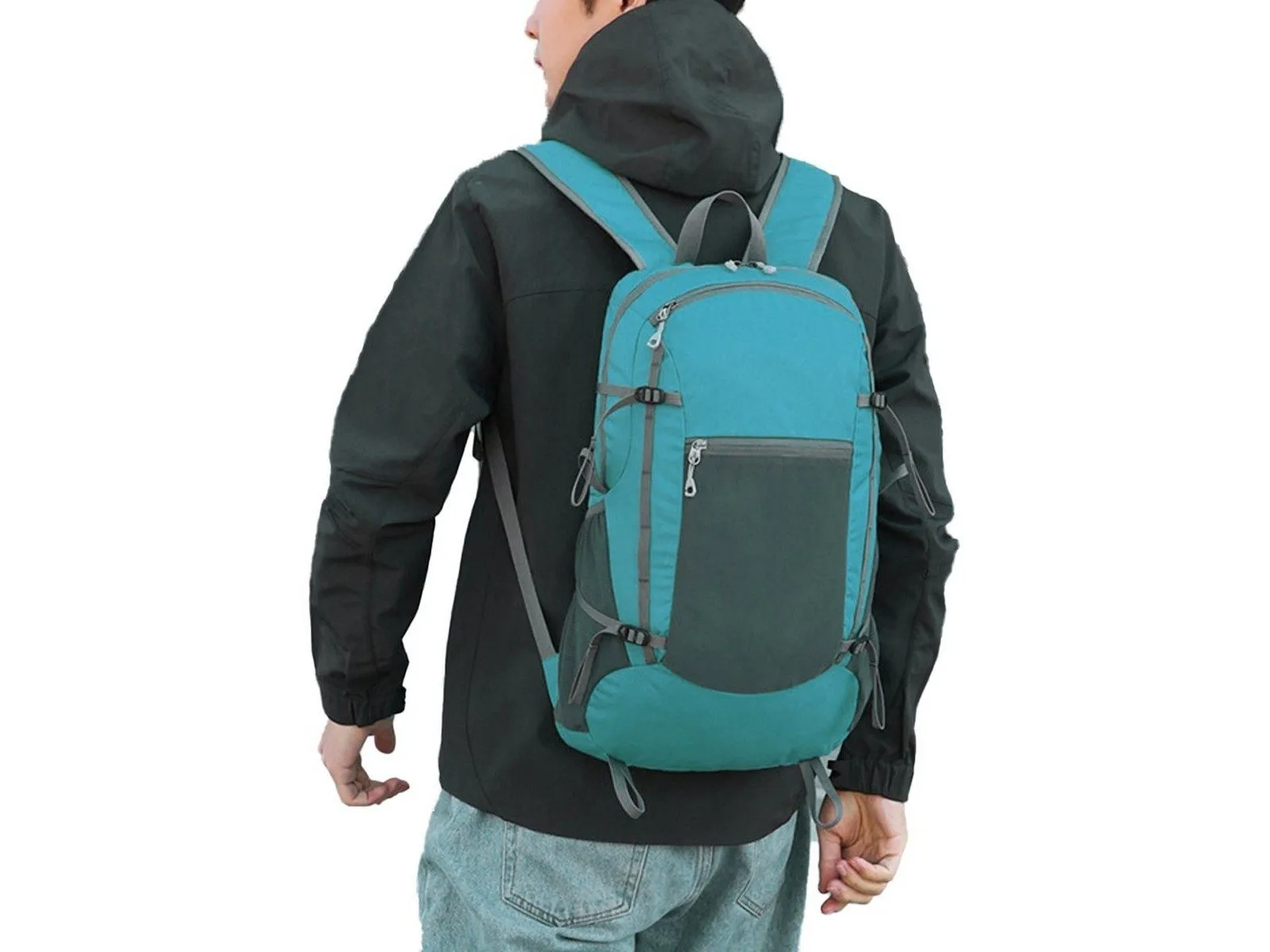 Travel Women Packable Unisex for Hiking Daypack Men Backpack Cyan Trustworthy Backpack - International shipping