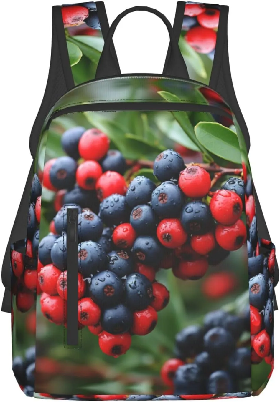 Tree Spruce Leaves Balls Flowers Berry Print Women Travel Backpack Purse Casual Daypack Laptop bag for Work,Business,Travel