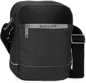 Trimmed Shoulder Bag Two Compartments Black 17x22x7.5cm Polyester, Black/White, Two Compartment Shoulder Bag, Black/White, Two Compartment Shoulder Bag