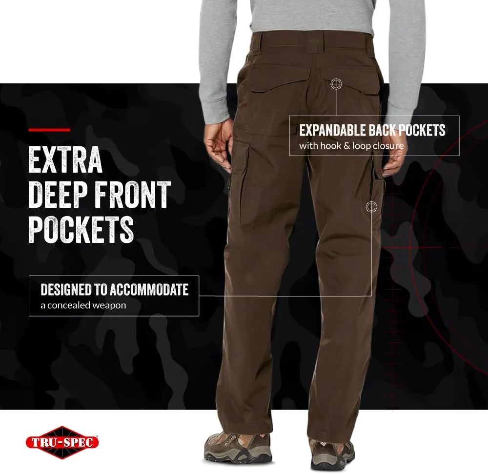 Tru-Spec 24-7 Original Tactical Pants for Men - Water-Resistant Cargo Work Pants with Concealed Carry and Knee Pad Openings