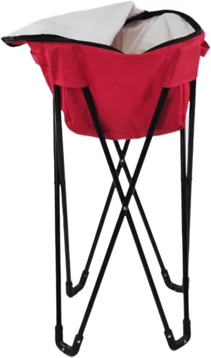 Tub Cooler Stand with Travel Bag Camping Water Bucket with Stand Camping Party Easy Assembly Leakproof Standing Ice Cooler