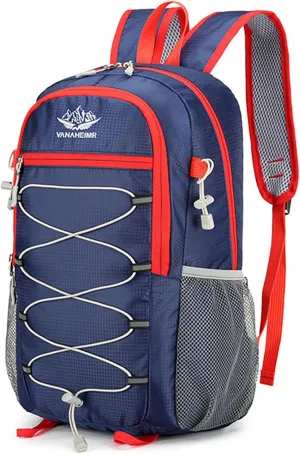 Ultralight Packable Hiking Backpack 17 Inch Waterproof Travel Daypack for Camping Outdoor (Dark Blue)