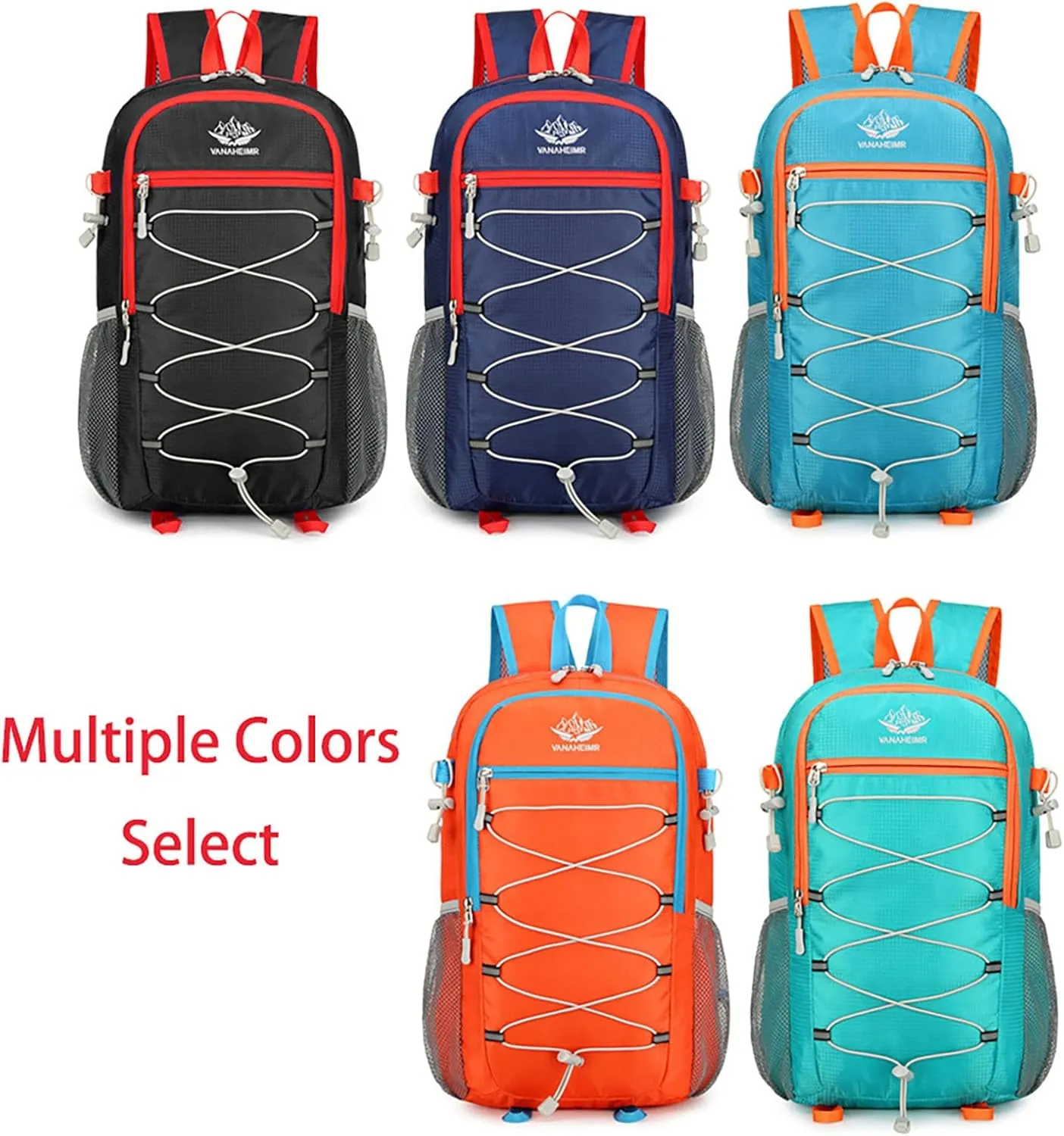 Ultralight Packable Hiking Backpack 17 Inch Waterproof Travel Daypack for Camping Outdoor (Dark Blue)