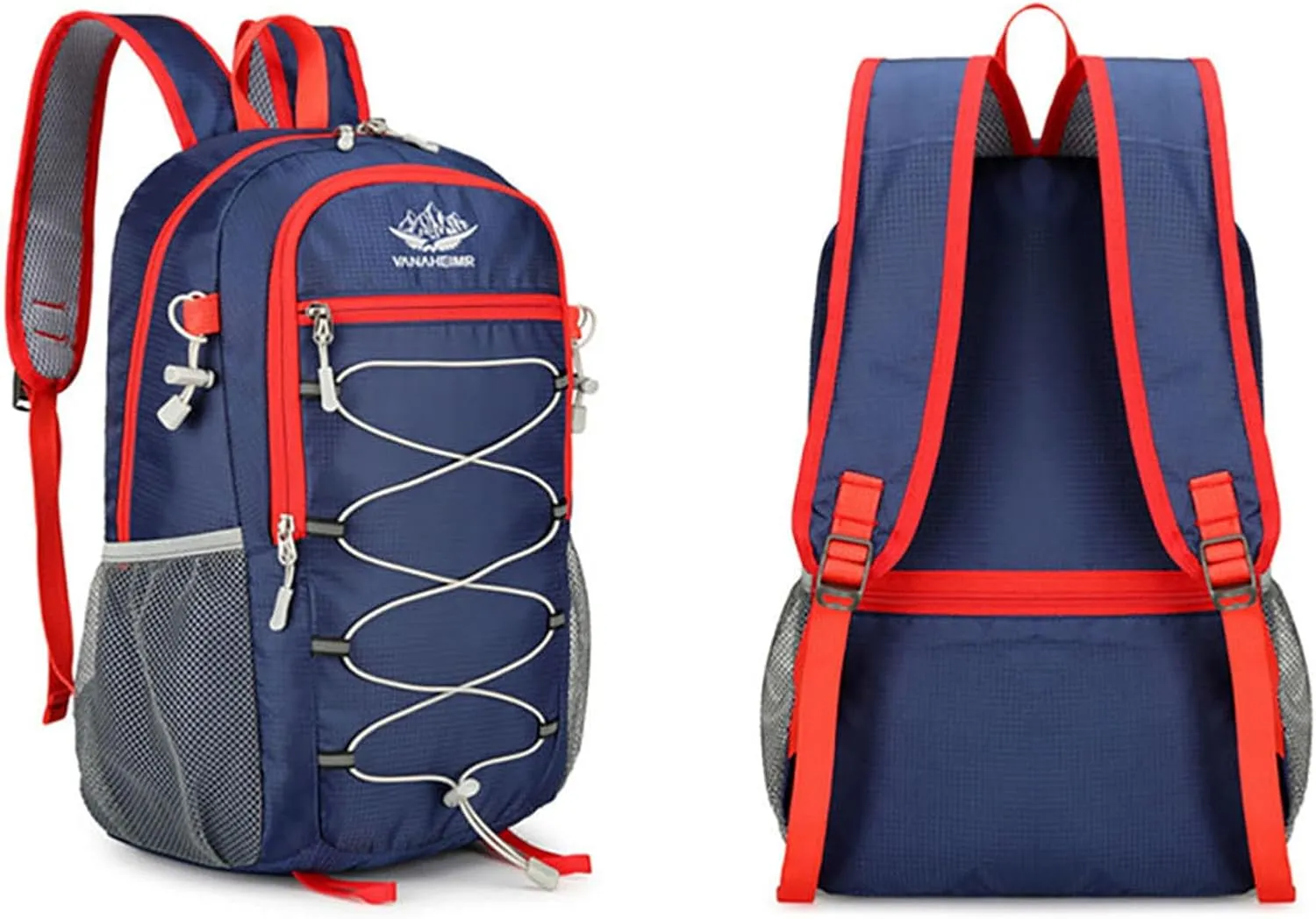 Ultralight Packable Hiking Backpack 17 Inch Waterproof Travel Daypack for Camping Outdoor (Dark Blue)
