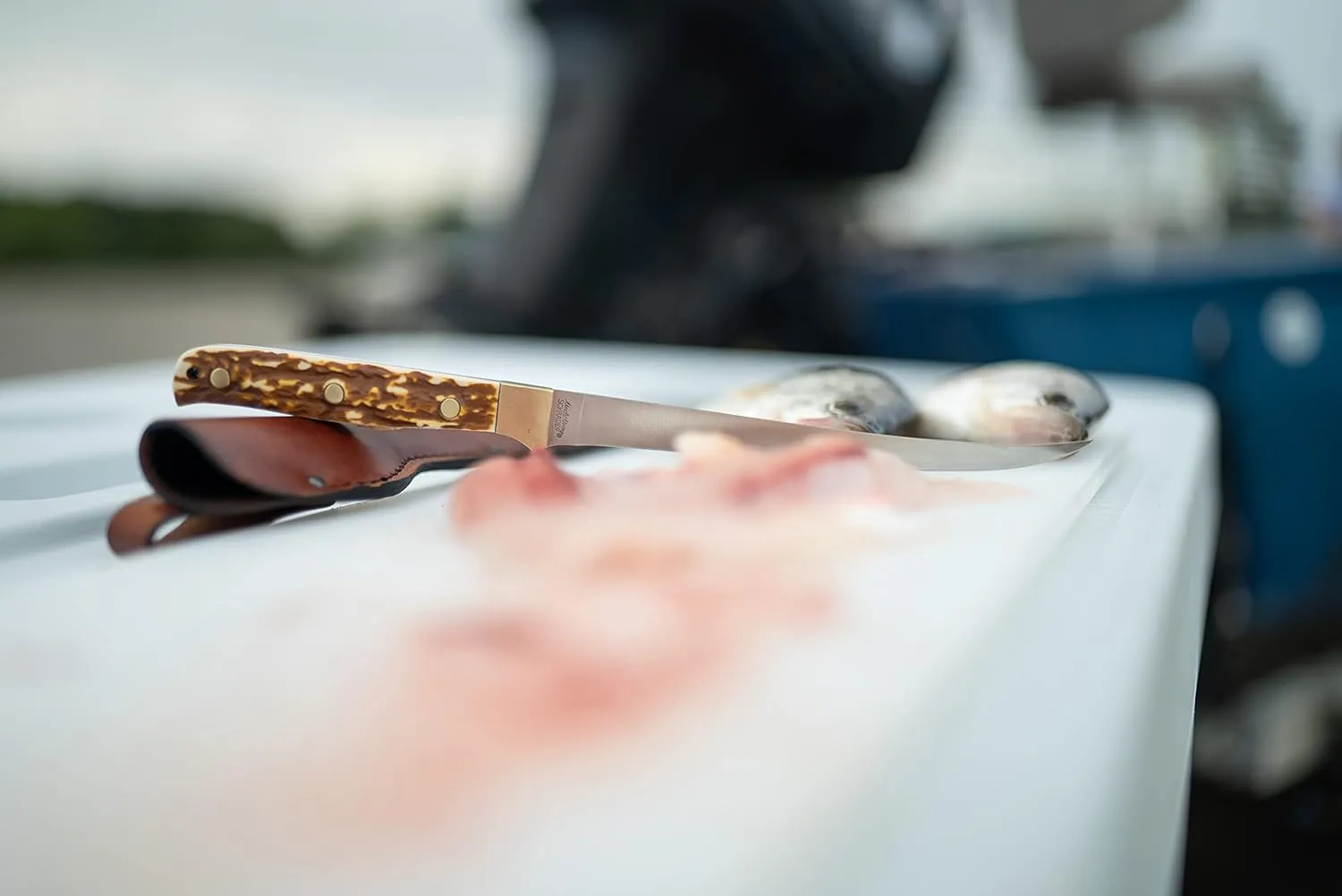 Uncle Henry Next Gen 167UH Steelhead and 168UH Walleye Fixed Blade Fillet Knives with High Carbon S.S. Blades, Staglon Handles and Leather Sheath for Fishing, Filleting, Survival, Camping, and Outdoor