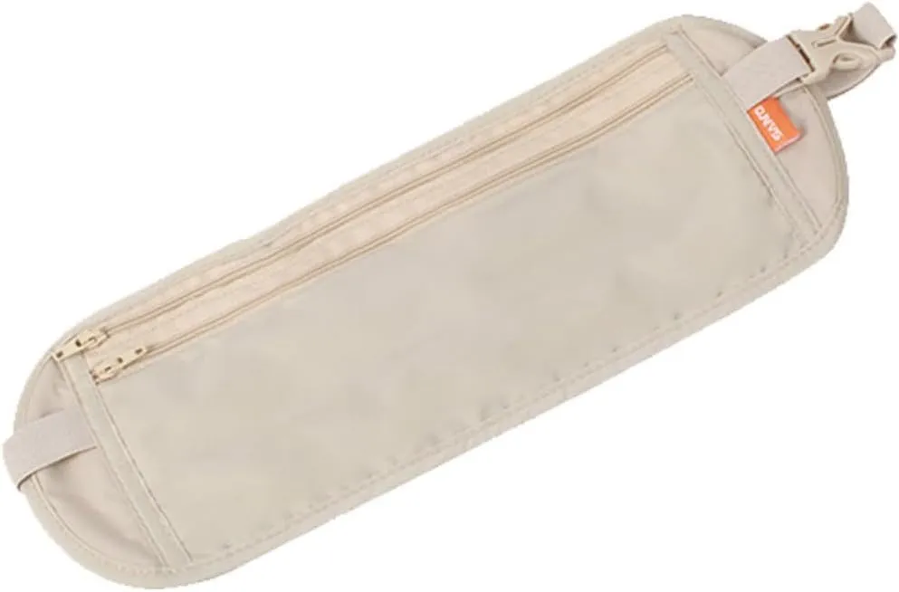 Unisex Belt Bag Waist Pouche Ajustable Belt for Walking Running Jogging Traveling Hiking Yoga Footing (Light Gray)