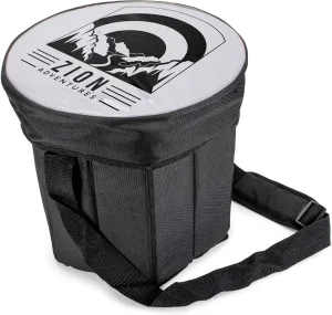 United States National Parks, Black, White 11.5 x 10.75 Inch 600D Polyester Collapsible, Foldable, Insulated Soft Cooler
