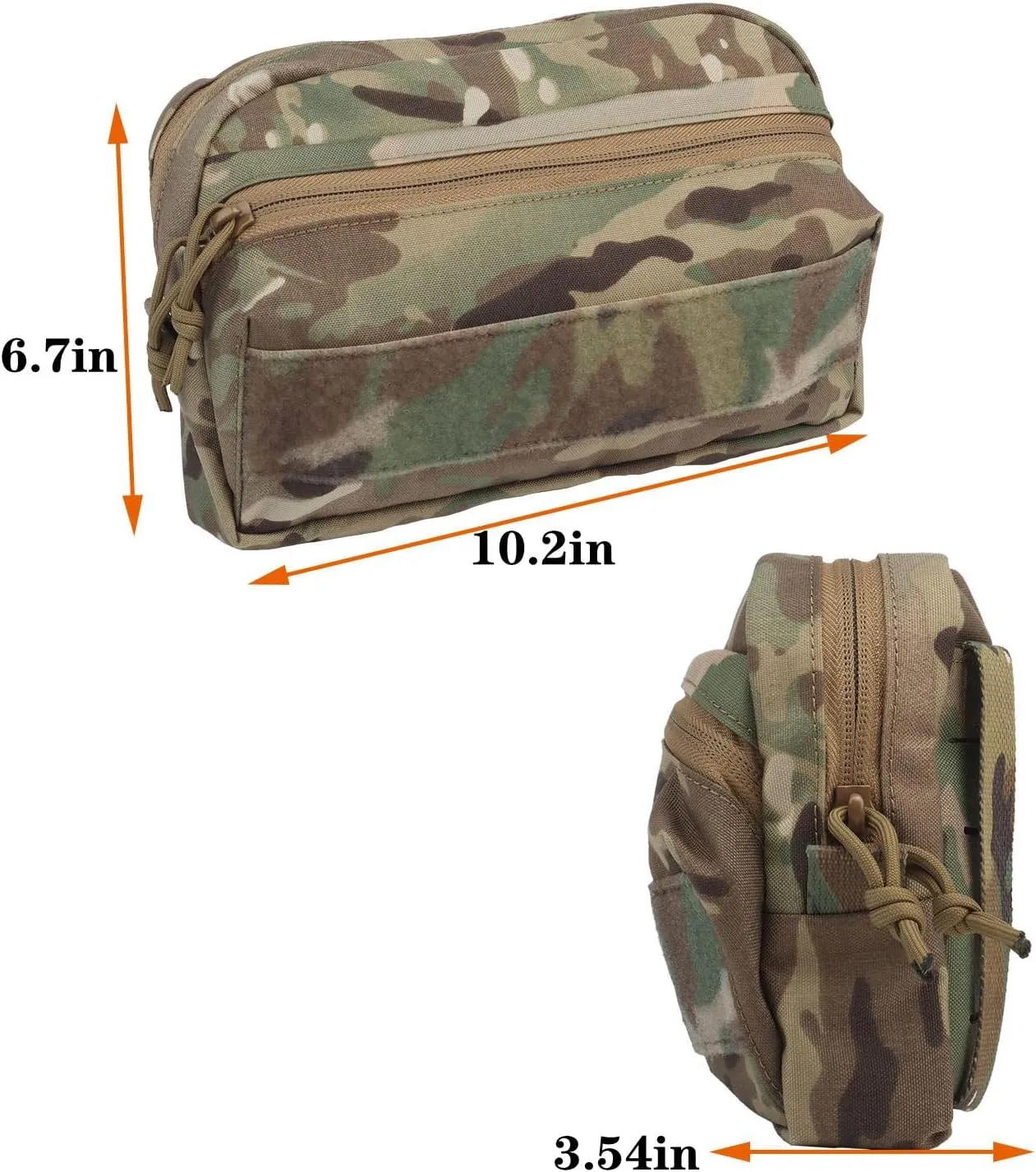 Universal Tactical Pouch and Insert Hook & Loop Panel Organizer Waist Pack Utility Tool Pouch Tactical EDC Bag for Tactical Vest Backpack