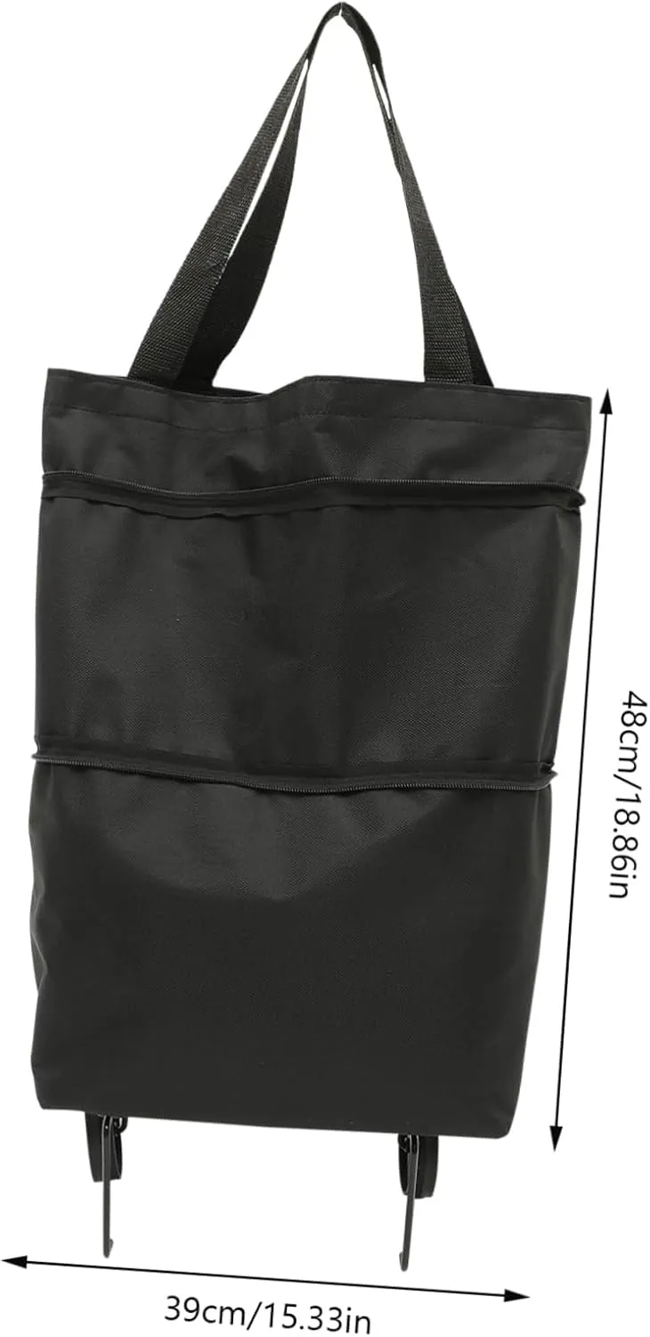 Unomor Storage Bag with Wheels Portable ing Tote Shopping Bag Carts Travel Tote Bag Shopping Basket Foldable