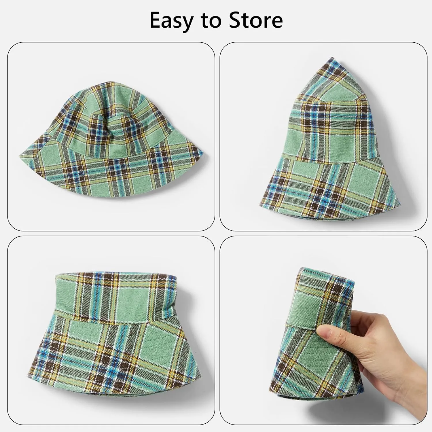 UPF 50  Reversible Foldable Sun Bucket Hat for Hiking Fishing Beach Safari Men Women