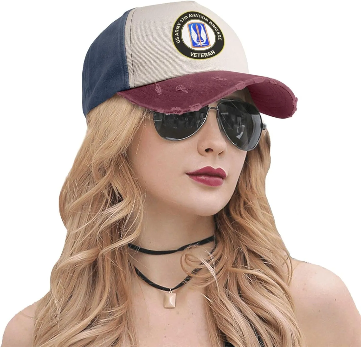 US Army 17th Aviation Brigade Veteran Vintage Washed Distressed Baseball Cap