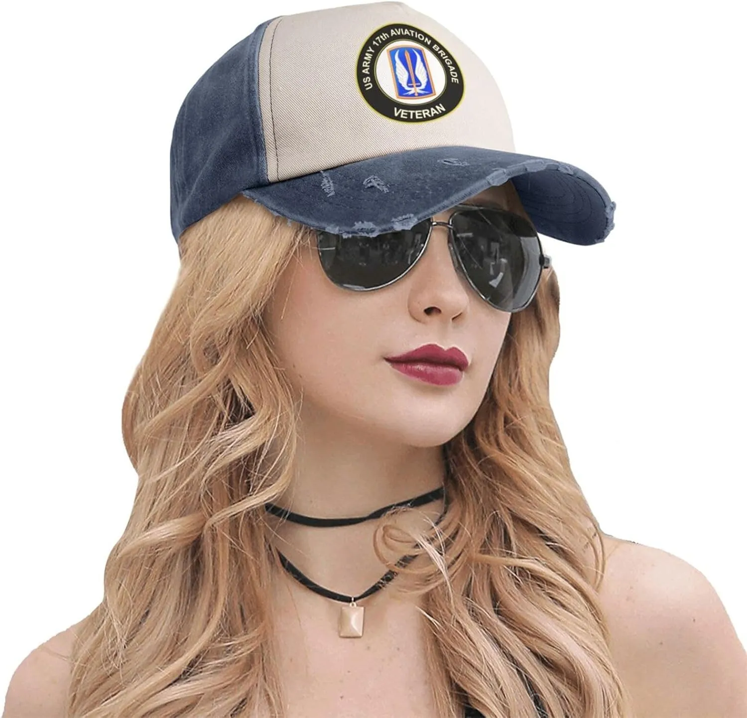US Army 17th Aviation Brigade Veteran Vintage Washed Distressed Baseball Cap