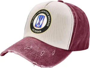 US Army 17th Aviation Brigade Veteran Vintage Washed Distressed Baseball Cap