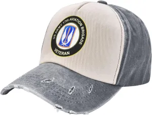 US Army 17th Aviation Brigade Veteran Vintage Washed Distressed Baseball Cap