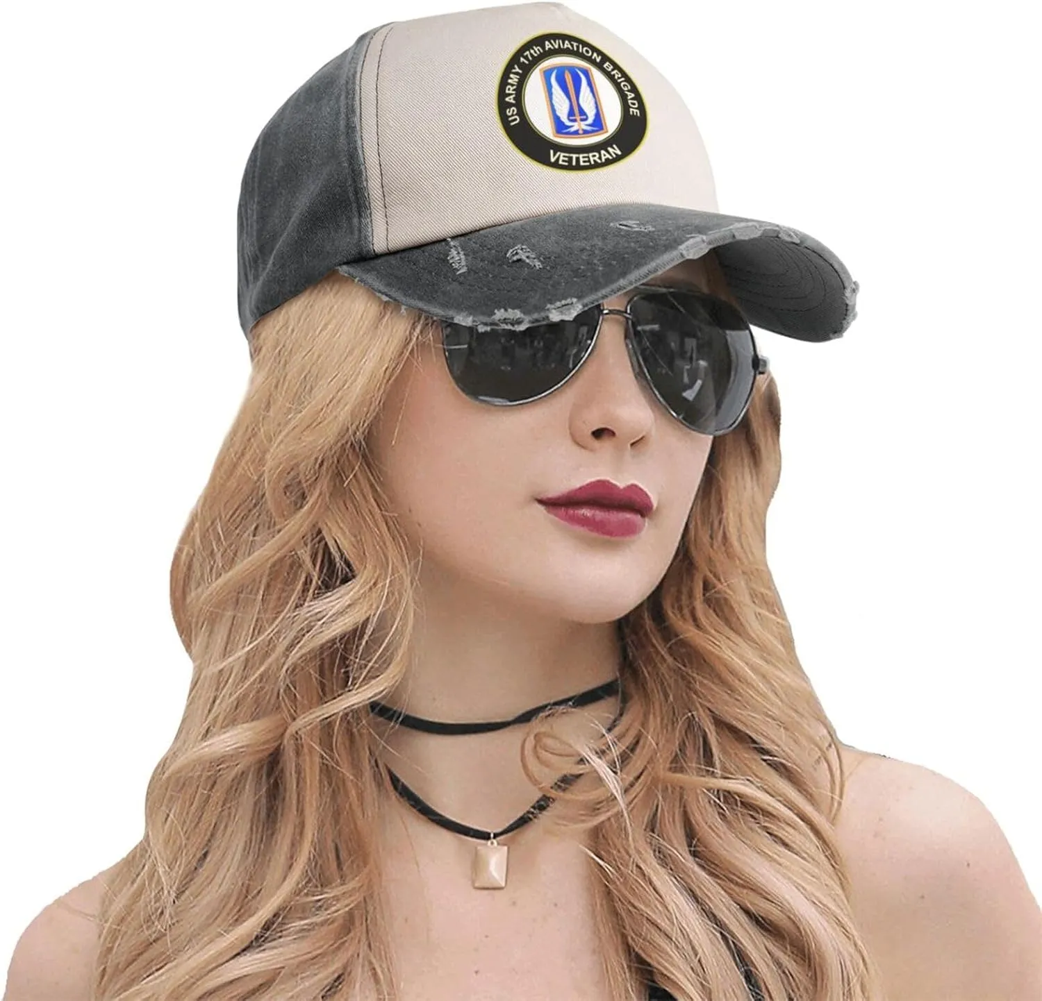 US Army 17th Aviation Brigade Veteran Vintage Washed Distressed Baseball Cap