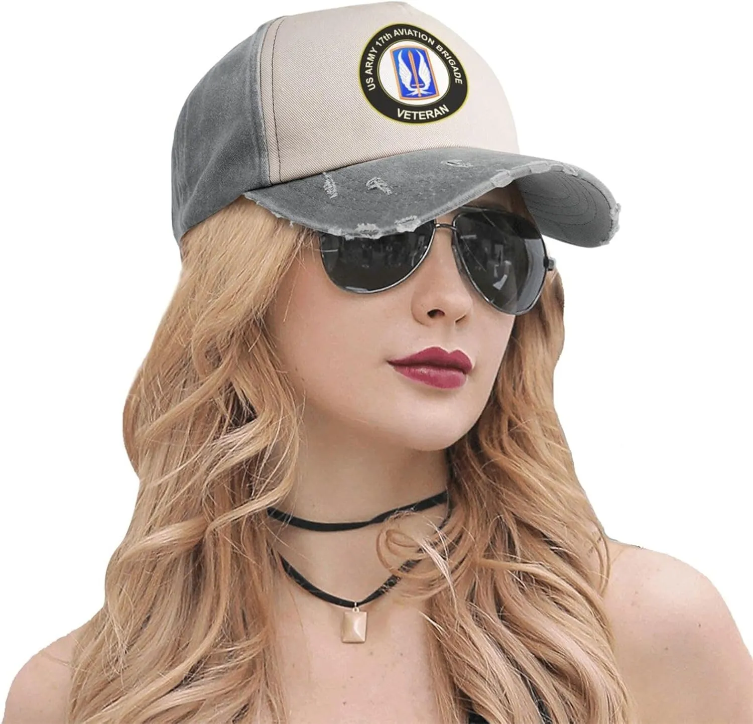US Army 17th Aviation Brigade Veteran Vintage Washed Distressed Baseball Cap