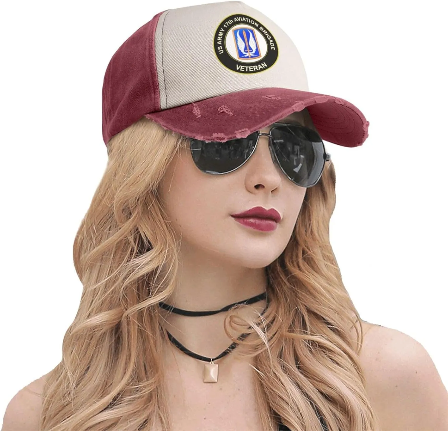 US Army 17th Aviation Brigade Veteran Vintage Washed Distressed Baseball Cap