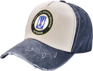 US Army 17th Aviation Brigade Veteran Vintage Washed Distressed Baseball Cap