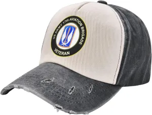 US Army 17th Aviation Brigade Veteran Vintage Washed Distressed Baseball Cap
