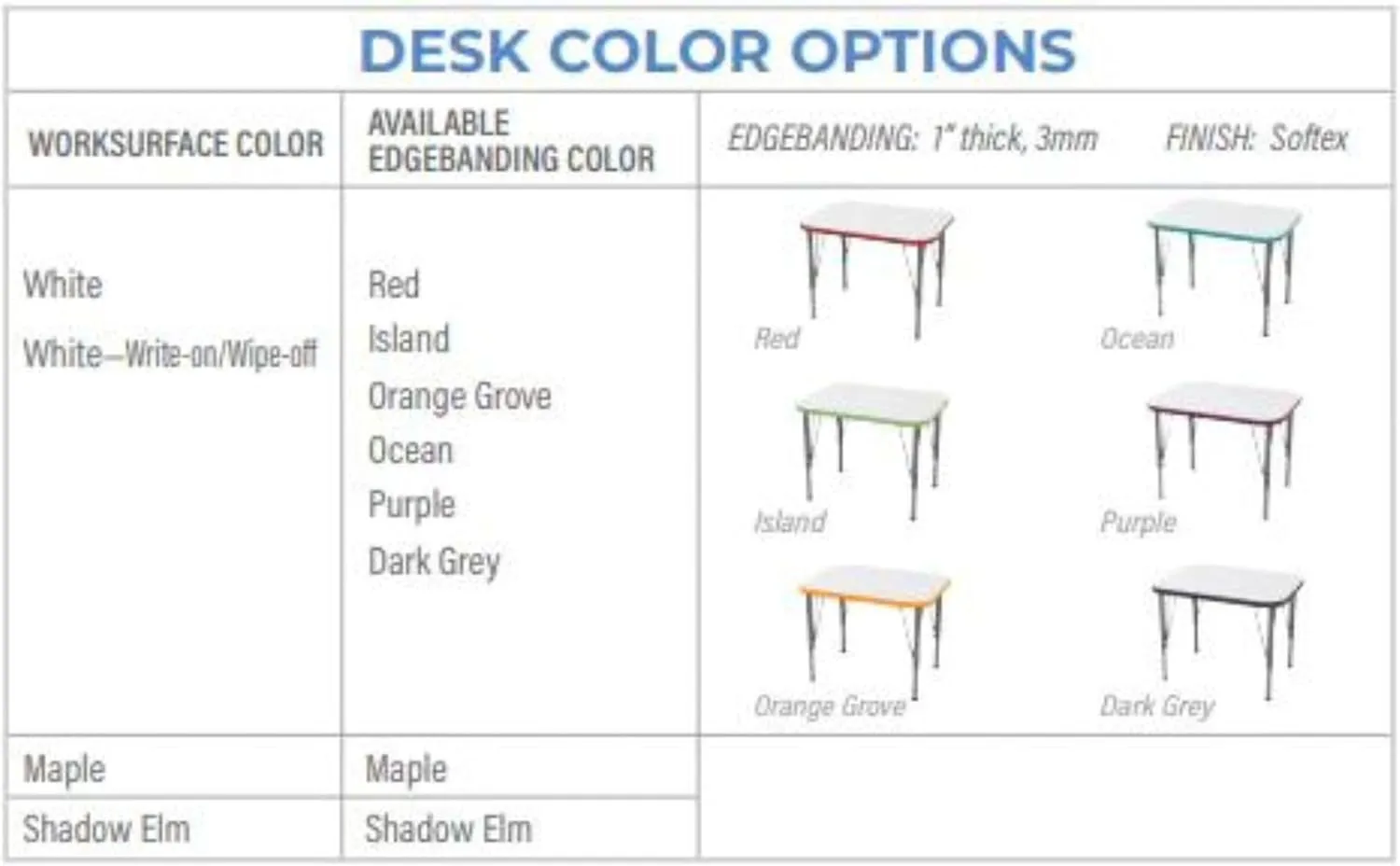 Versa Desk Adjustable Height Kids Table, Large Rectangular Child Desk for School Classroom, Tall Size (White/Red, 21-30" H)