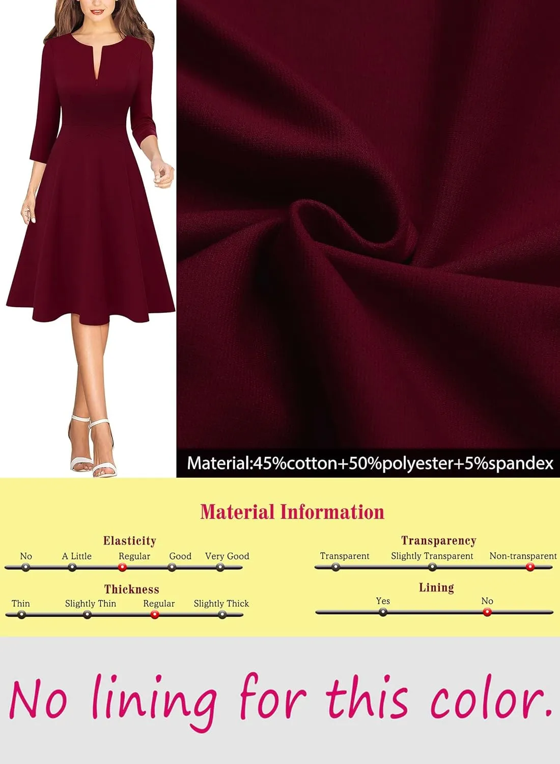 VFSHOW Womens Front Zipper Crisscross Waist Slim Wear to Work Business Office Fit and Flare A-Line Dress