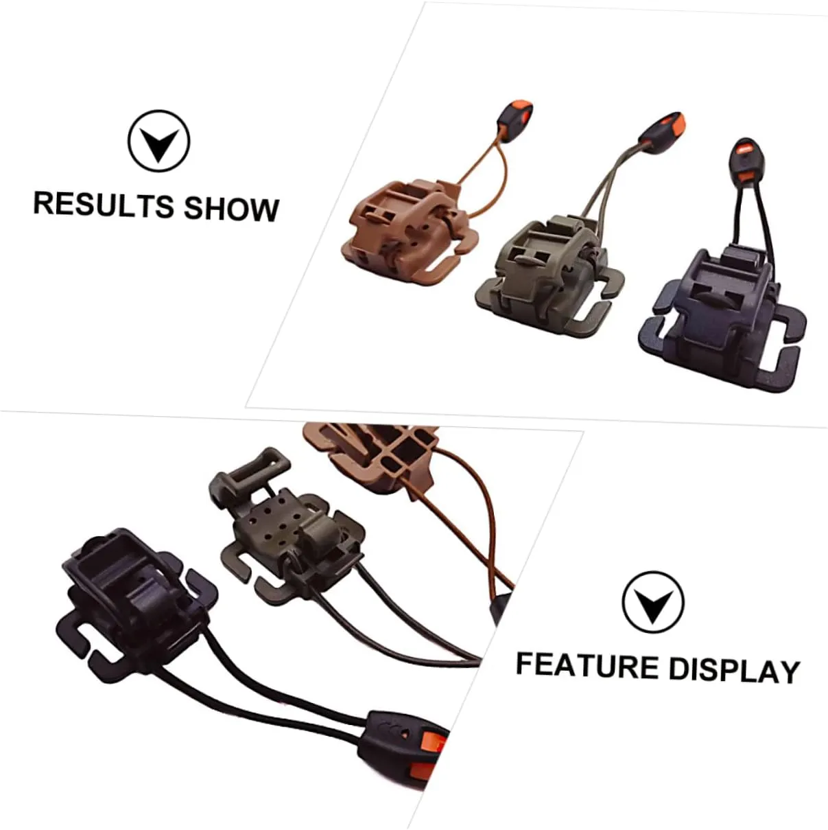 VICASKY Webbing Buckle Clamp Rubber Band Flashlight Buckle Clasp Back Straps Clip Abs Nylon Flashlight Buckle