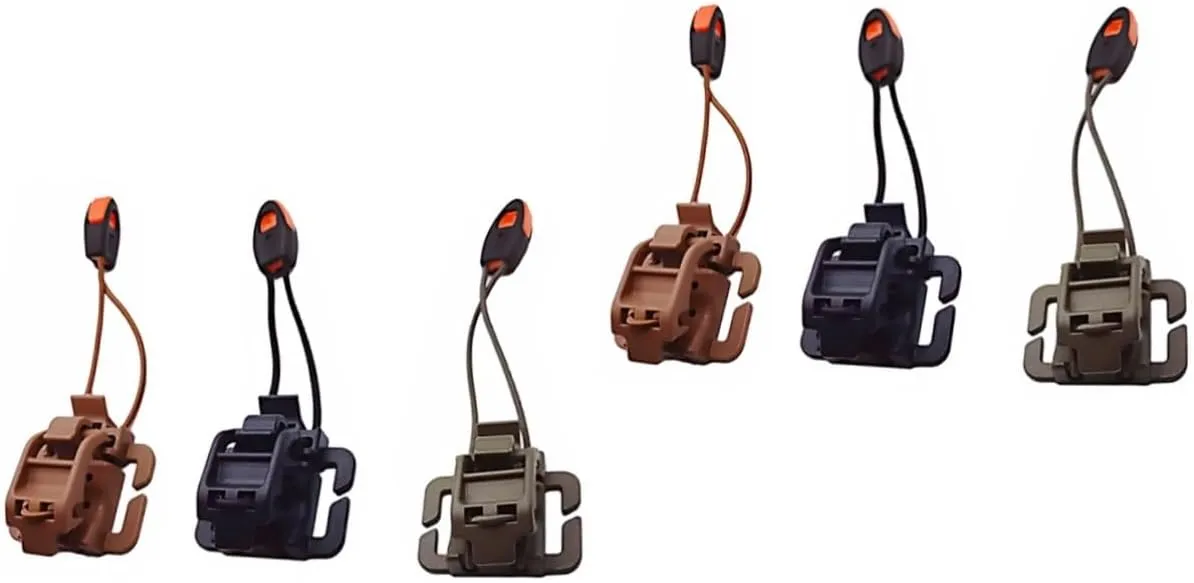 VICASKY Webbing Buckle Clamp Rubber Band Flashlight Buckle Clasp Back Straps Clip Abs Nylon Flashlight Buckle
