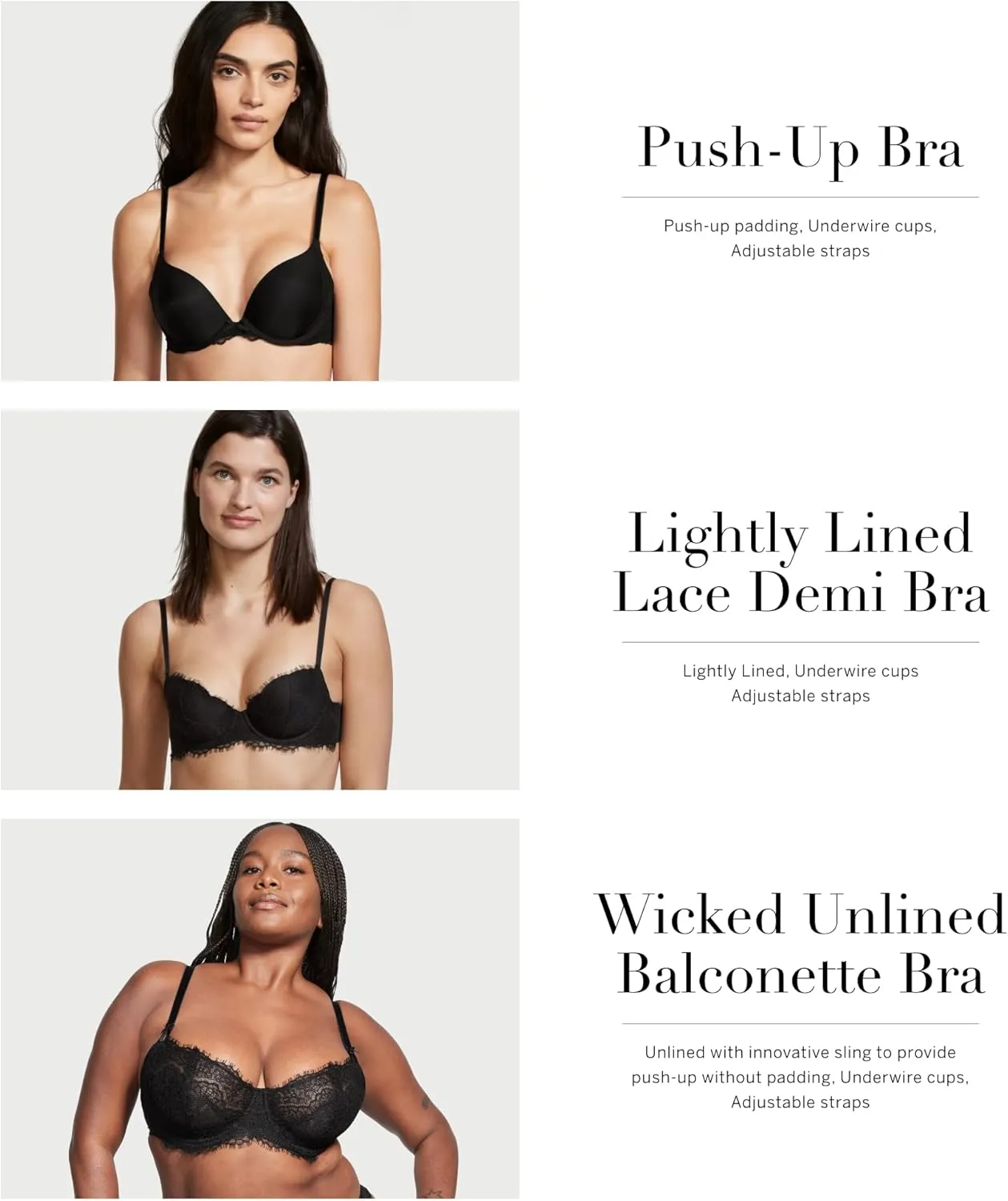 Victoria's Secret Women's Dream Angels Push Up Bra, Bras for Women (32A-38DDD)
