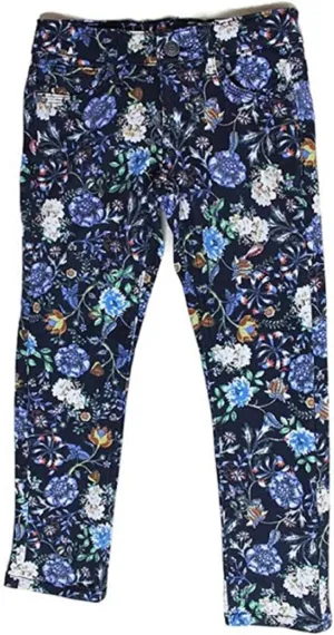 VIGOSS Girls Knit Leggings, Floral (8)
