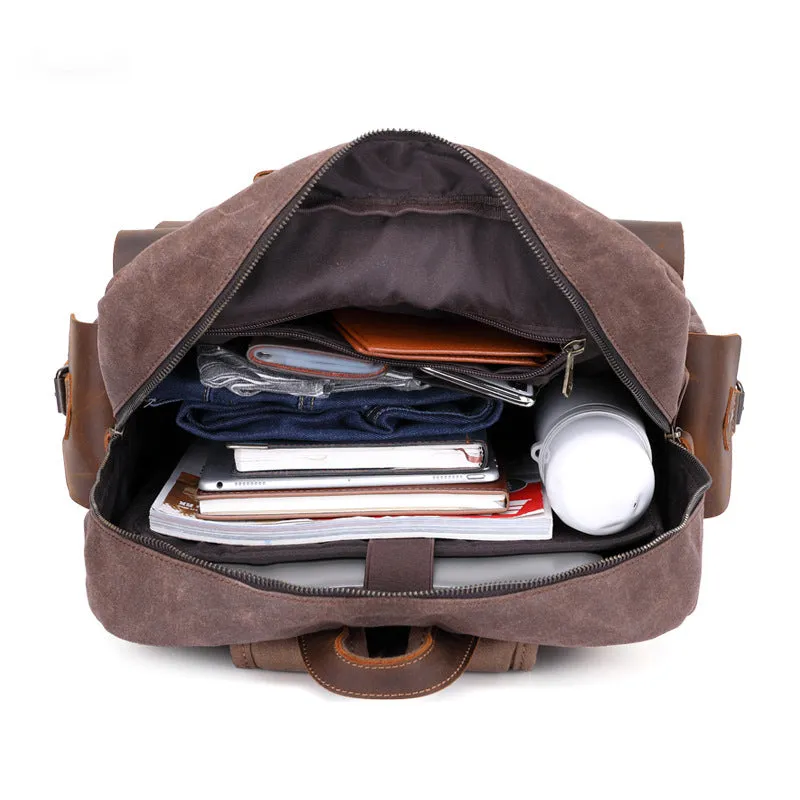 Vintage Canvas Laptop Backpack for Travel & Hiking