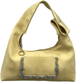 Vintage Underarm Bag for Women Y2K Designer Bag Suede Shoulder Bag Suede Fall Purse Top Handle Tote Handbag
