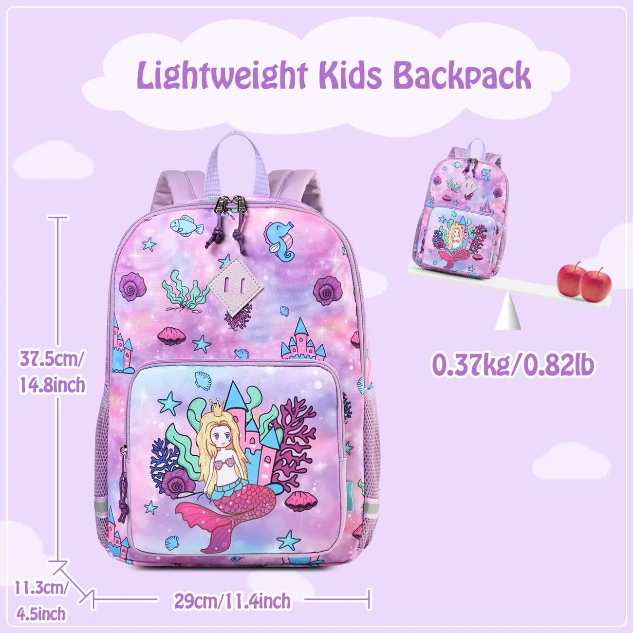 VX VONXURY Kids Backpack, Cute Lightweight Toddler Preschool Backpack for Little Boys Girls with Chest Buckle