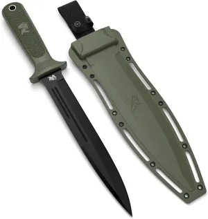 W-Catcher Fixed Blade Knife with Sheath - Large Hunting-Knife made of D2 steel - Big Fixed Blade Knives with Non-Slip TPE Handle - Full Tang Survivalknife for Outdoor Activities