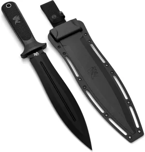 W-SowCatcher Fixed Blade Knife With Sheath - Large Hunting Blade Made of D2 Steel - Double Edge With TPE Handle