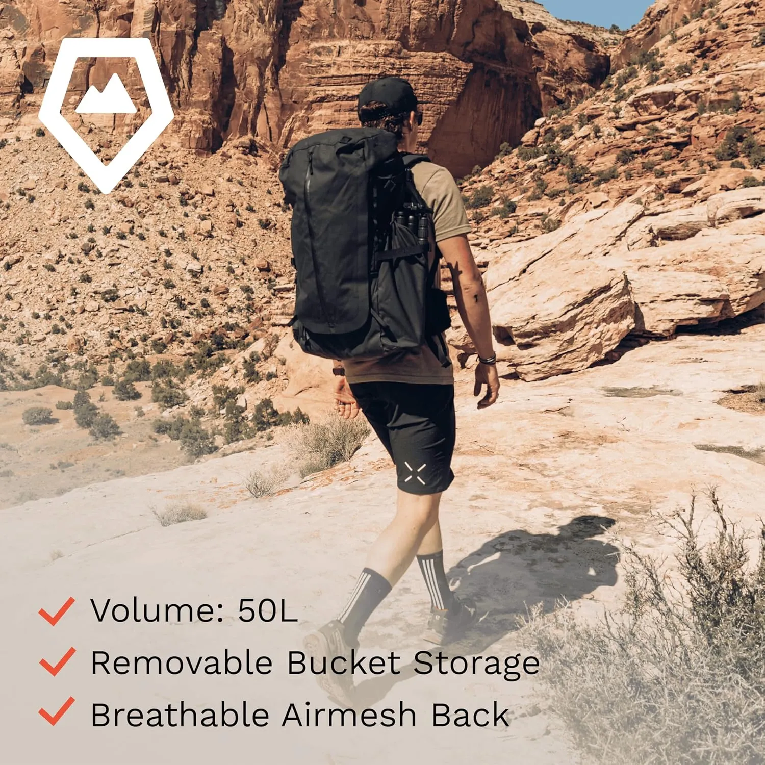 WANDRD FERNWEH Backpacking Bag - Ultimate Camping & Travel Backpack with Laptop Compartment, 50L Hiking Daypack