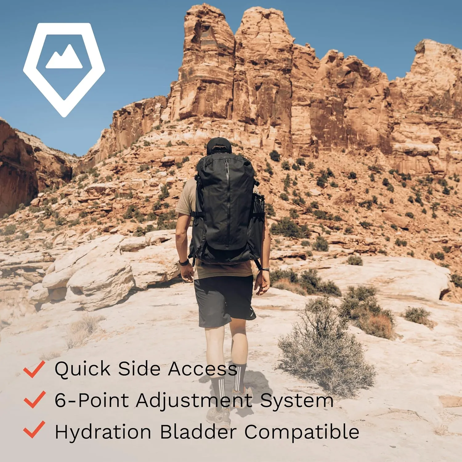 WANDRD FERNWEH Backpacking Bag - Ultimate Camping & Travel Backpack with Laptop Compartment, 50L Hiking Daypack