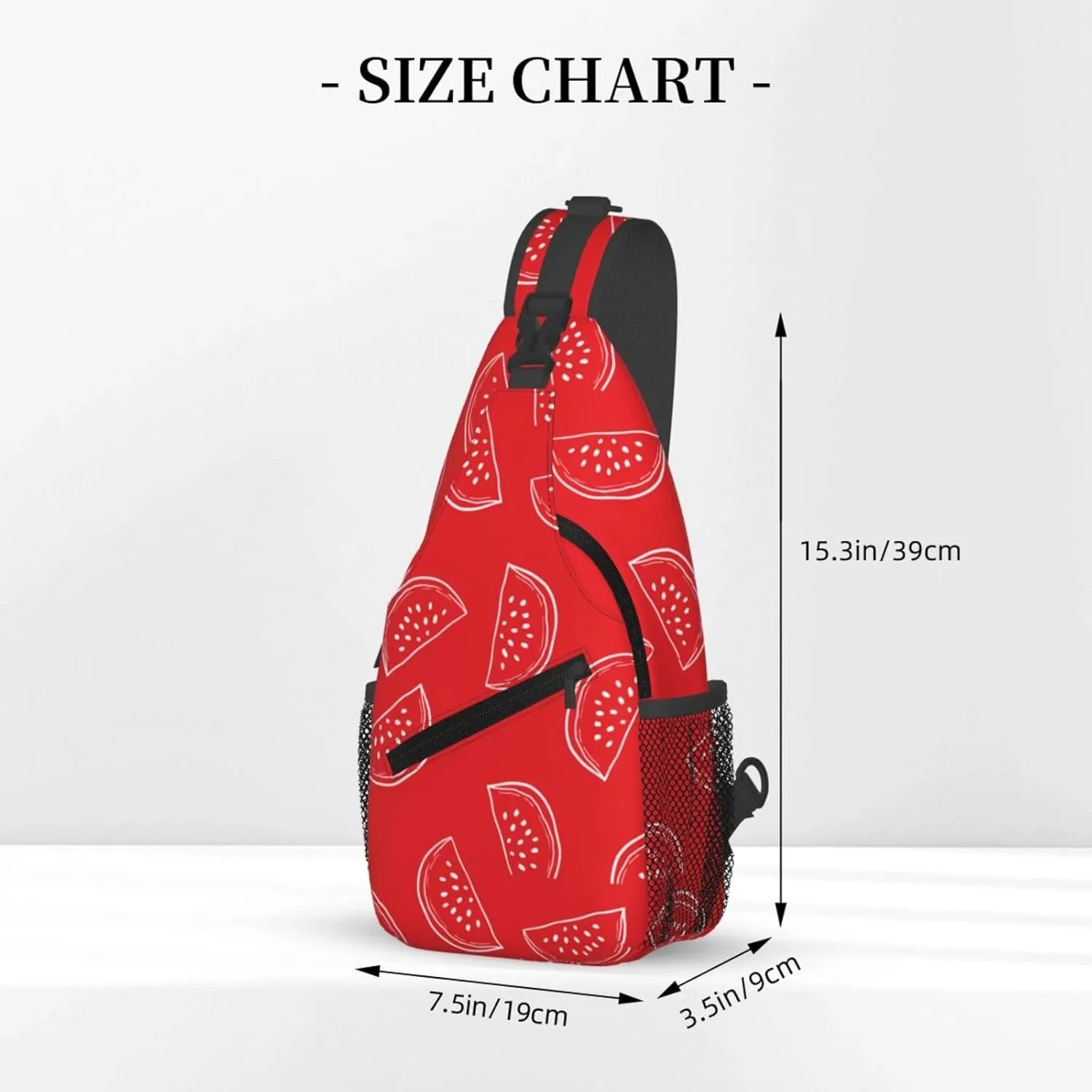 Watermelon Crossbody Sling Backpack Sling Bag Adjustable Chest Shoulder Daypack For Women Men