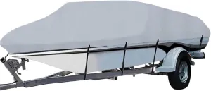 Waterproof 190T Yacht Cover 11–22ft – Anti-Tear with Silver Reflective Coating for Boats(11-13FT 420x270cm)