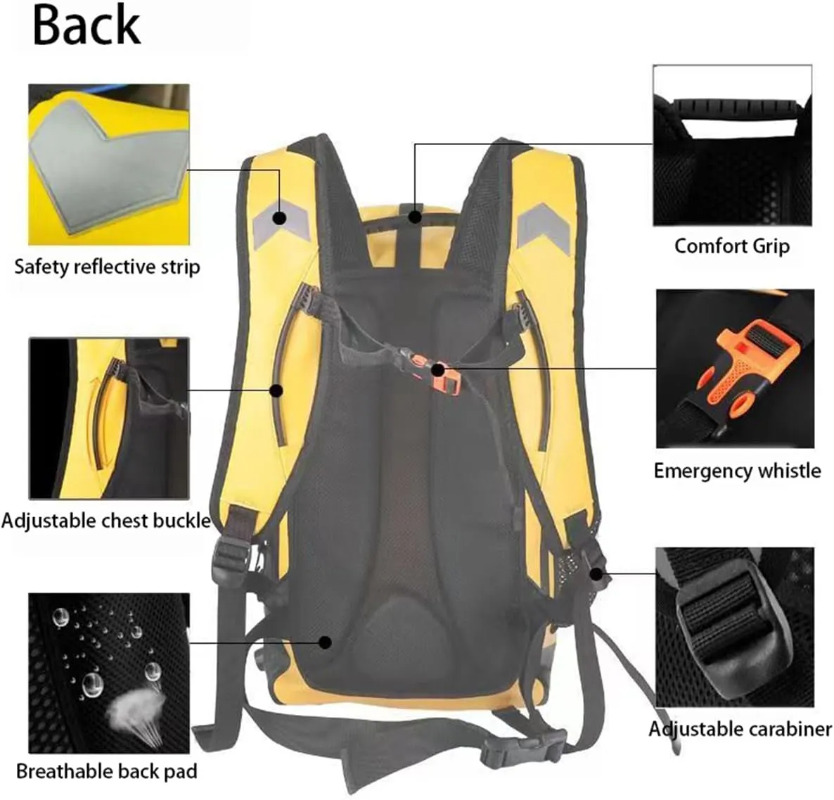 Waterproof Backpack Kayak Dry Bag Backpack Waterproof 30L, Lightweight Roll Top Dry Bag for Boating Surfing Camping (Green,30L)