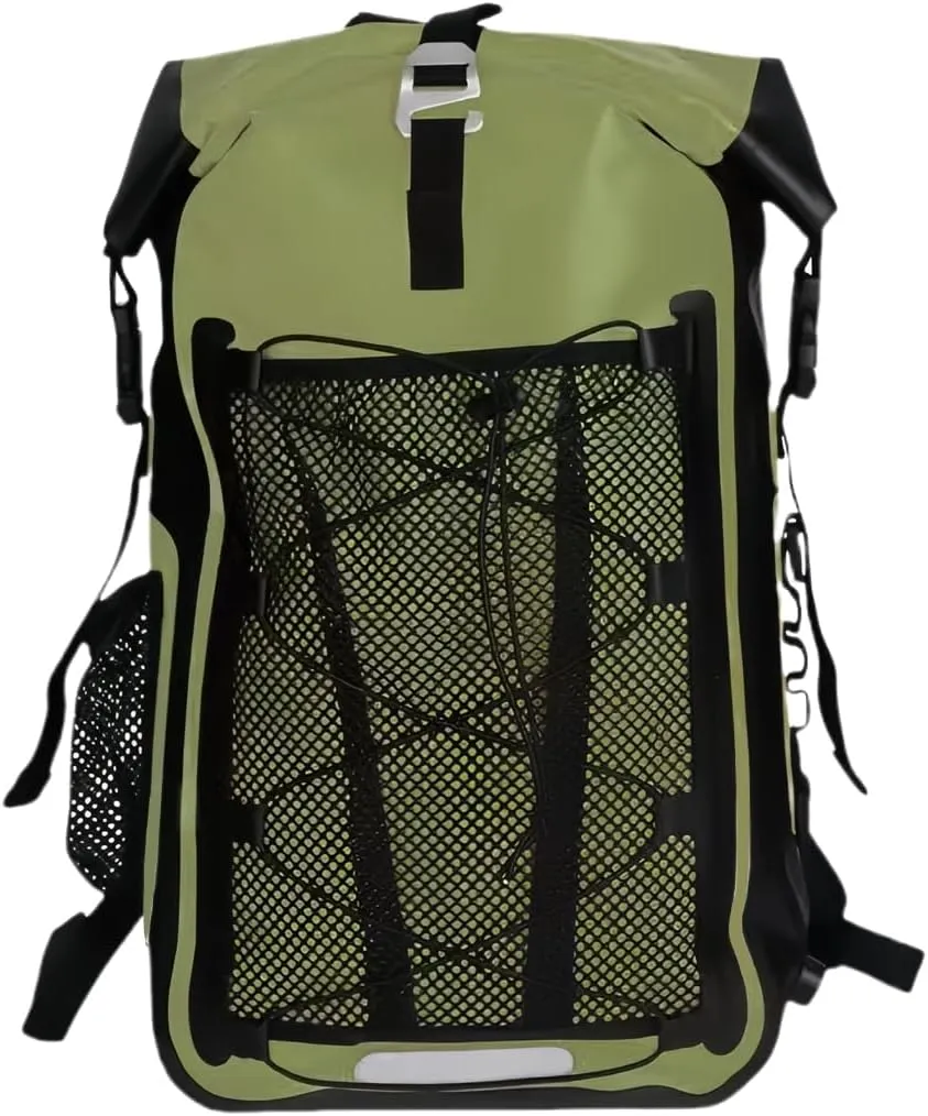 Waterproof Backpack Kayak Dry Bag Backpack Waterproof 30L, Lightweight Roll Top Dry Bag for Boating Surfing Camping (Green,30L)