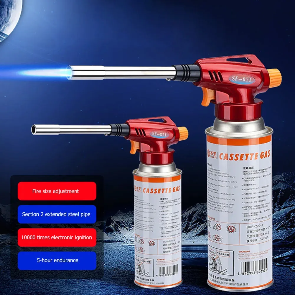 Welding Heating Burner Liquefied Propane Gas Tool for Outdoor Camping BBQ - Gas Torch Lighter for Cooking and Fire Starting