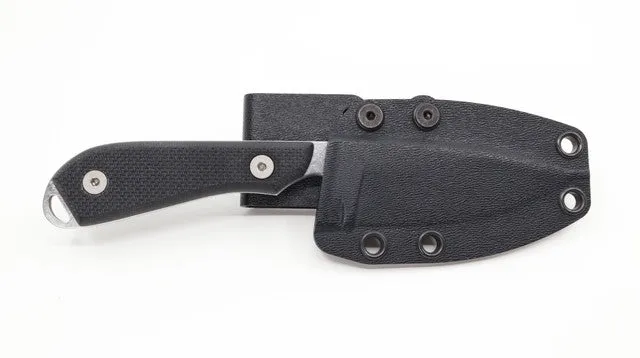 White River Black Burlap Micart Handles Caper Fixed Blade Knife - M1-BBL