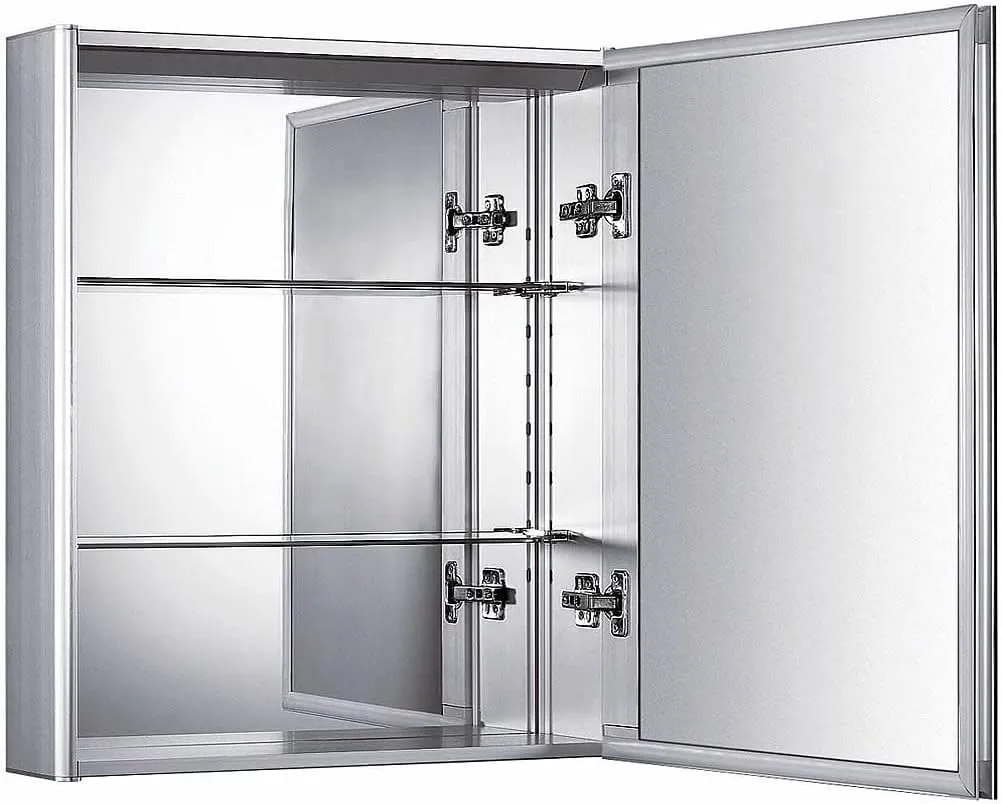 Whitehaus Collection WHKAL Medicine Cabinet, Aluminum