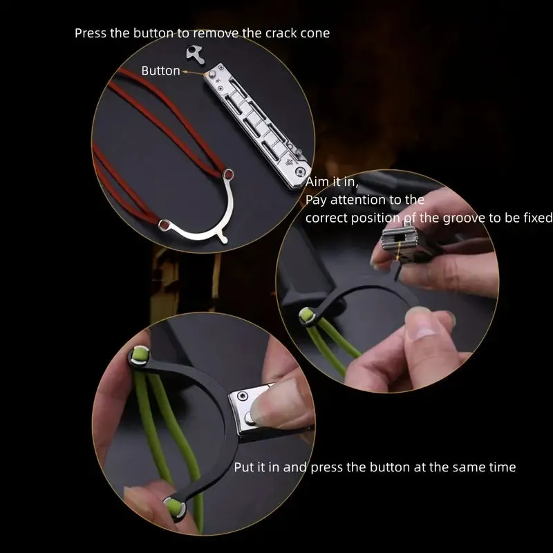 Wild West Ranger: Multifunctional EDC Folding Knife with Tactical Slingshot