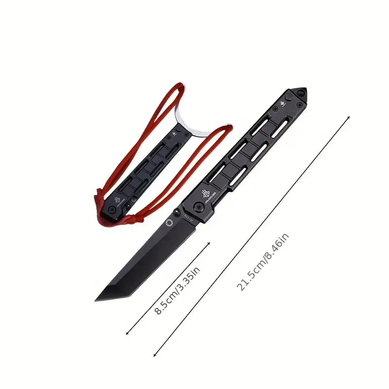 Wild West Ranger: Multifunctional EDC Folding Knife with Tactical Slingshot