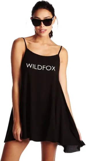 Wildfox Womens Wildfox Logo Cabana Dress Clean Black XS