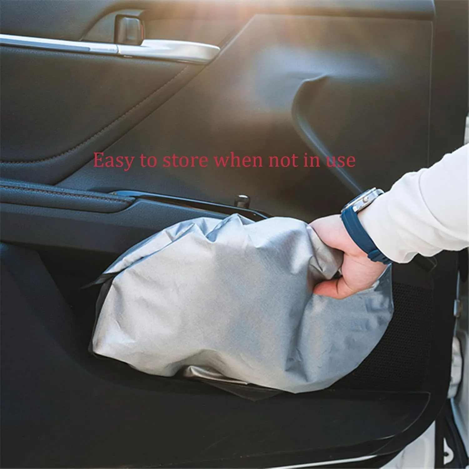 Windshield Sun Shade for Cadillac XT5 Accessories 2017-2024，Window Shade Sun Visor Foldable Front Blocks UV Rays &Sun Heat - 210T Material 2 layers, Keep Cooler